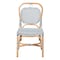 Baxton Studio Luciana Modern French Blue and White Weaving Natural Rattan Bistro Chair 232-13252-ZORO - alternate 6